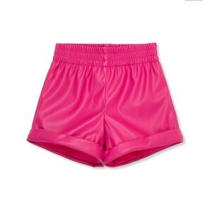 Truce Vibrant High Waist Pink Pleather Shorts Size 14 Youth Pls2